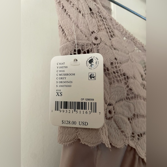 Free People Intimately Petal Party Midi Slip in Mushroom • NWT - Picture 8 of 11